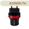 Astrum CH220 fekete - piros hlzati tlt 2.1A 2xUSB microU