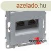 Legrand Suno 2xRJ45 Cat. 6A STP csatlakozaljzat alumnium, 