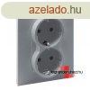 Legrand Suno 2x2P+F csatlakozaljzat biztonsgi zsaluval, eg