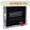 Legrand Suno 1xRJ11 csatlakozaljzat fekete, Legrand 721461