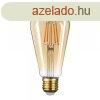 LED g, E27, ST64, 8W,700LM, 2500K, aranyozott vegbra - d