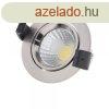 LED spotlmpa, 8W, COB, kerek, billenthet, inox, semleges f