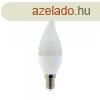 LED gyertya, E14, 6W, 230V, meleg fehr fny