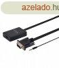 Astrum DA510 VGA + Audio - HDMI adapter fekete (aktv)