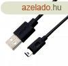 Astrum USB - MiniUSB csomagolt adatkbel 1.5M fekete UC115