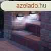 LED-es szolr fali lmpa - fekete, hidegfehr - 11 x 11 x 4 