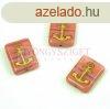 Cseh prselt egyedi formk - Rose Gold - Anchor - 12x15x4mm 