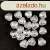 Cseh prselt egyedi formk - Szv - Crystal Silver Patina - 