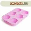 Szilikon muffin stforma pink - 6 adagos