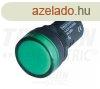 LED-es jelzlmpa, zld 12V AC/DC, d=22mm