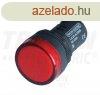 LED-es jelzlmpa, piros 12V AC/DC, d=22mm