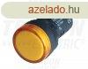 LED-es jelzlmpa, srga 12V AC/DC, d=22mm