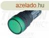 LED-es jelzlmpa, zld 230V DC, d=16mm