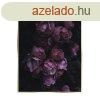 Keretezett falikp, lila virgok, 50x70 cm, fekete-lila - VI