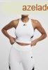 Ladies Starter Sports Cropped Top white/black