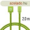 Swissten textil adatkbel USB-C konnektorral, gyorstlts t