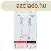 Audi adapter Swissten USB-C/Jack (anya) 0,15m, ezst