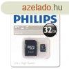 Memriakrtya 32gb micro SDHC + adapter CLASS10 PHILIPS