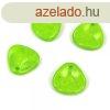 Rose petal gyngy - Alabaster Vivid Light Green - 14x13mm