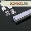 Led Alumnium profil tejfehr fedlappal 2000 x 23 x 15.5mm