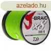 Daiwa J-Braid X8 Braid Chartreuse 1500m 0,13mm fonott zsinr