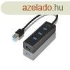 AXAGON HUE-S2B 4x USB 3.0 hub gyorstlts tmogatssal