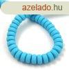 Polimer fnk gyngy szlon - Turquoise Blue - 6.5 x 3 mm