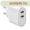 SBS Utazsi adapter 2x USB-C, PD, 35 W, fehr