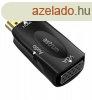 Astrum DA480 HDMI - VGA + 3.5mm Jack adapter fekete