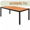 Barna alumnium s WPC kerti asztal 185 x 90 x 74 cm