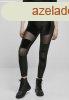 Urban Classics Ladies Velvet Tech Mesh Leggings black