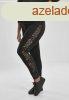 Urban Classics Ladies Lace Striped Leggings black