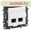 Legrand Nilo Step 2xRJ45 Cat.5E UTP aljzat, fehr, Legrand 