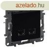 Legrand Nilo Step 2xRJ45 Cat.5E FTP aljzat, fekete, Legrand