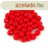 Cseh csiszolt goly gyngy - Opaque Red - 4mm
