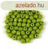 Cseh csiszolt goly gyngy - Opaque Green Pea - 3mm