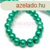 Tekla goly gyngy - Turquoise Met Green - 6mm (szlon - kb.