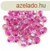 Cseh csiszolt goly gyngy - Fuchsia Lined Crystal AB - 4mm