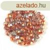 Cseh csiszolt goly gyngy - Crystal Metallic Peach - 3mm