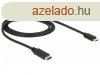 DeLock USB Type-C 2.0 - USB2.0 microB Black 1m