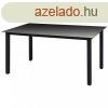 fekete alumnium s veg kerti asztal 150 x 90 x 74 cm