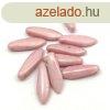 Lndzsa (szirom) cseh prselt veggyngy - Alabaster Pink Lu