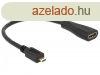 DeLock HDMI-micro D male to HDMI-A female kbel 23cm Black