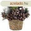 MagicHome Karcsonyi ikebana, natr, zld gmbkkel, 19 x 19