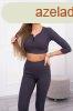 Crop-top kszlet hornyolt anyagbl, 9433 grafit