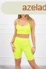 Crop top s rvid leggings szett magas derek 9354 neon srg