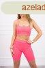 Crop top s rvid leggings szett magas derek 9354 neon rzs