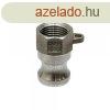 Camlock rozsdamentes acl V-elem bels menettel 3" - 3&