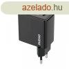 Travel charger Dudao A5HEU 3x USB + USB-C, PD 20W (black)