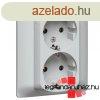 Legrand Galea Life 2X2P+F aljzat biztonsgi zsaluval, rugs,